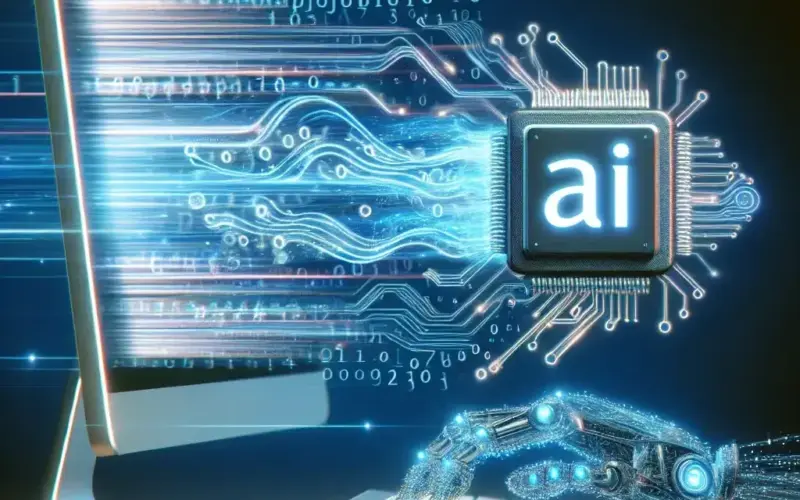 "Person using a laptop to write, surrounded by notes and books, illustrating the integration of AI tools to enhance writing speed, featured in the article 'How to Use AI to Write Faster: A Complete Guide to Accelerating Your Writing Process.'"